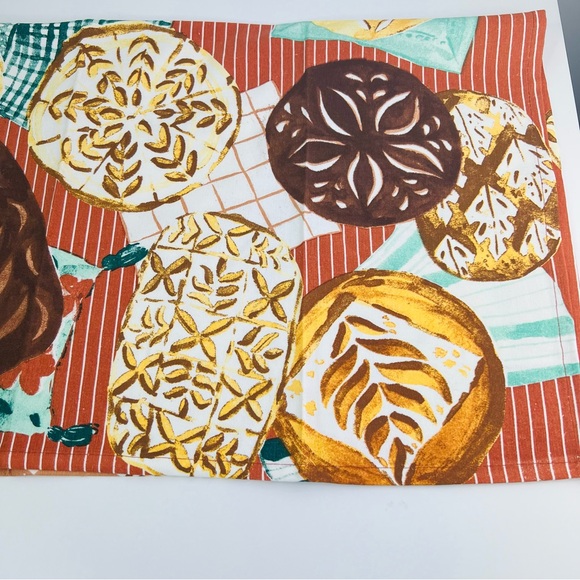 Anthropologie Brown Orange All You Knead Is Love Bread Dish Tea Kitchen Towel - Picture 7 of 12